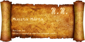 Muszta Márta névjegykártya