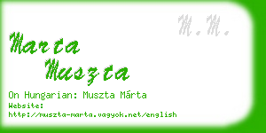 marta muszta business card